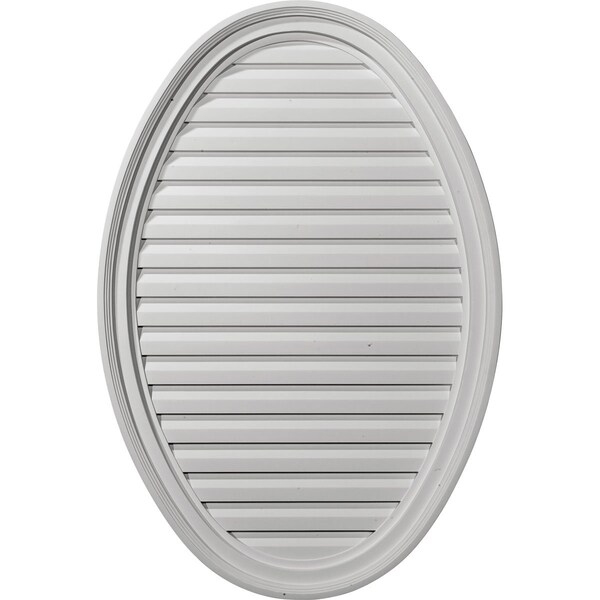 Ekena Millwork Vertical Oval Gable Vent Louver, Functional, 25"W x 37"H x 2 1/8"P GVOV25X37F - main